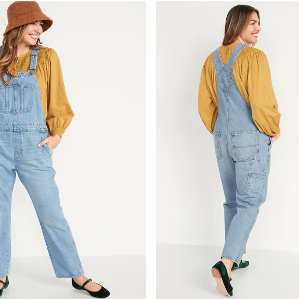 NWT Light Wash Straight Leg Denim Overalls - Picture 3 of 13